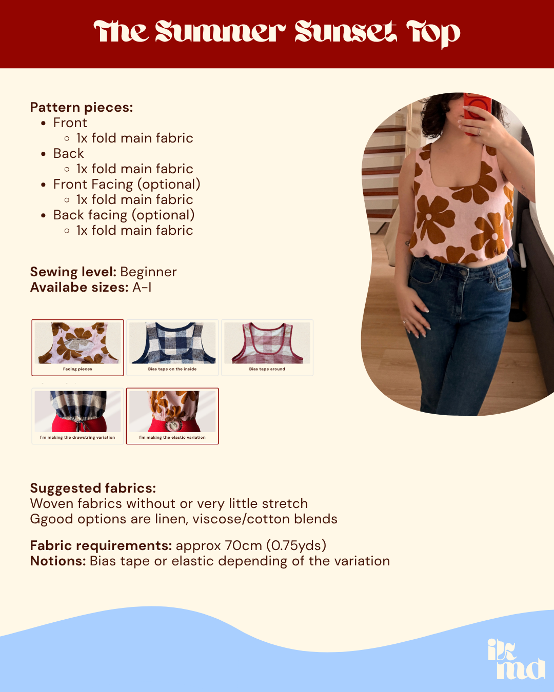 The Summer Sunset Top - Sewing Pattern